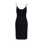 Saint Laurent Black Viscose Cocktail Dress
