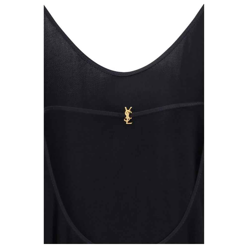 Saint Laurent Black Viscose Cocktail Dress