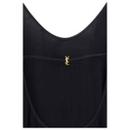 Saint Laurent Black Viscose Cocktail Dress