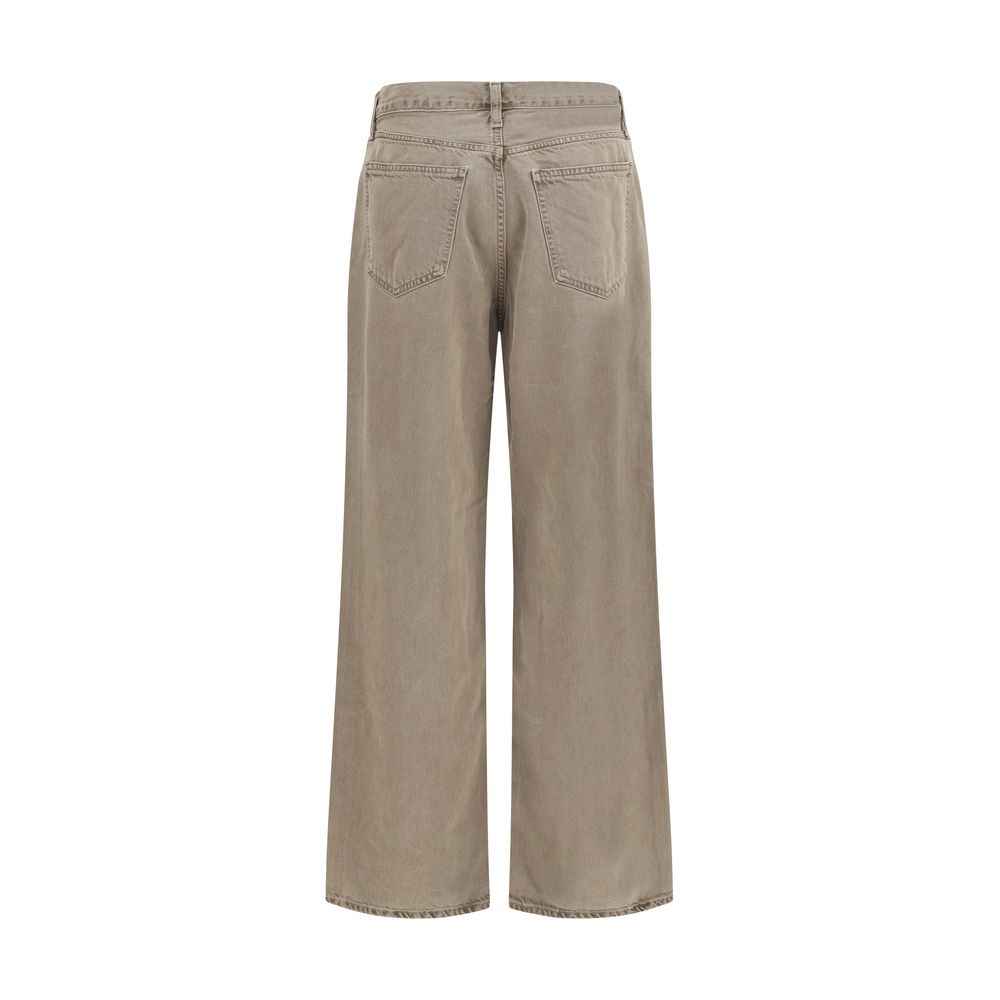 Agolde Brown Cotton Casual Pants
