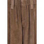 Brunello Cucinelli Brown Viscose Casual Pants