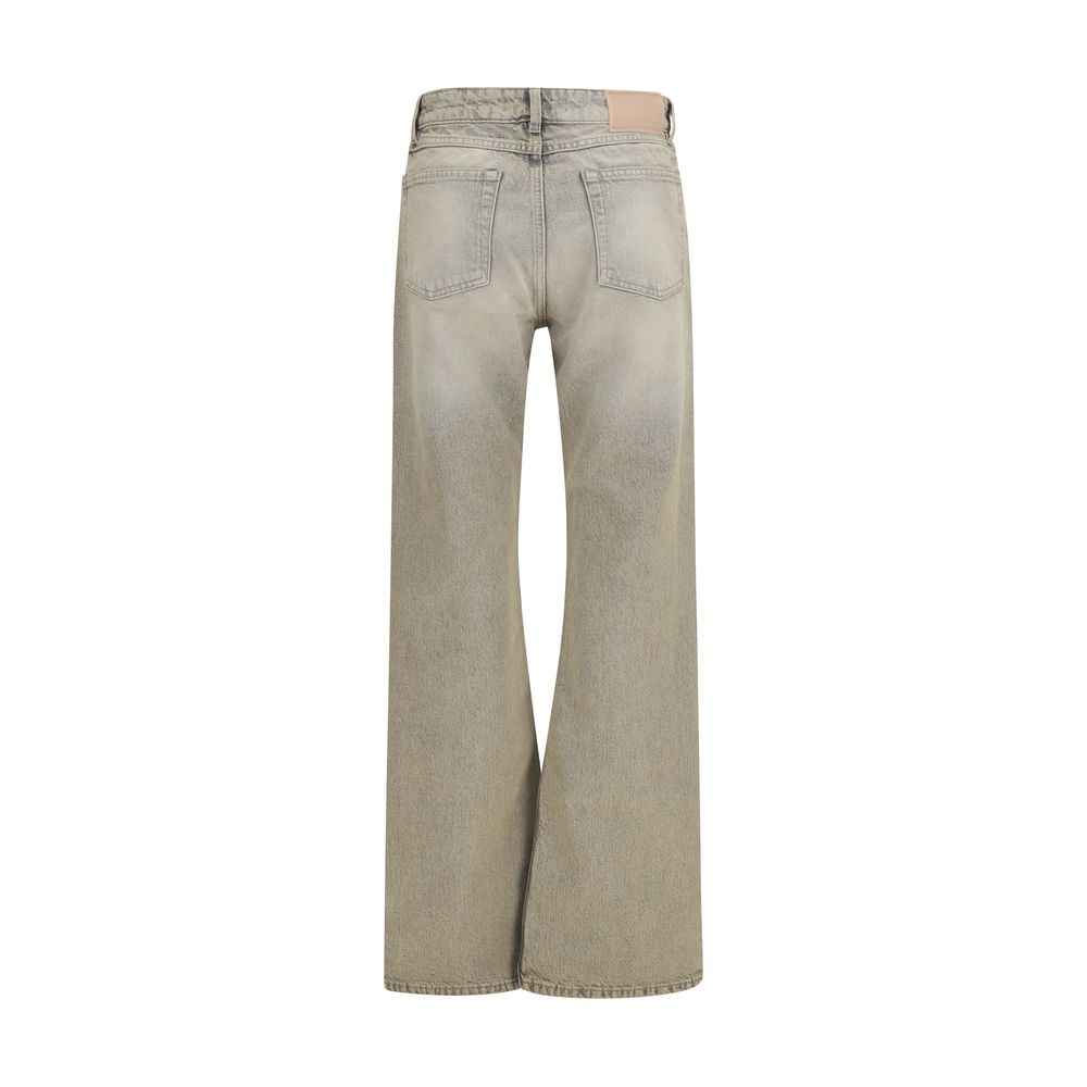 Our Legacy Gray Cotton Straight-Leg Jeans
