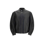 Gucci Black Calf Leather Bos Taurus Biker Jacket