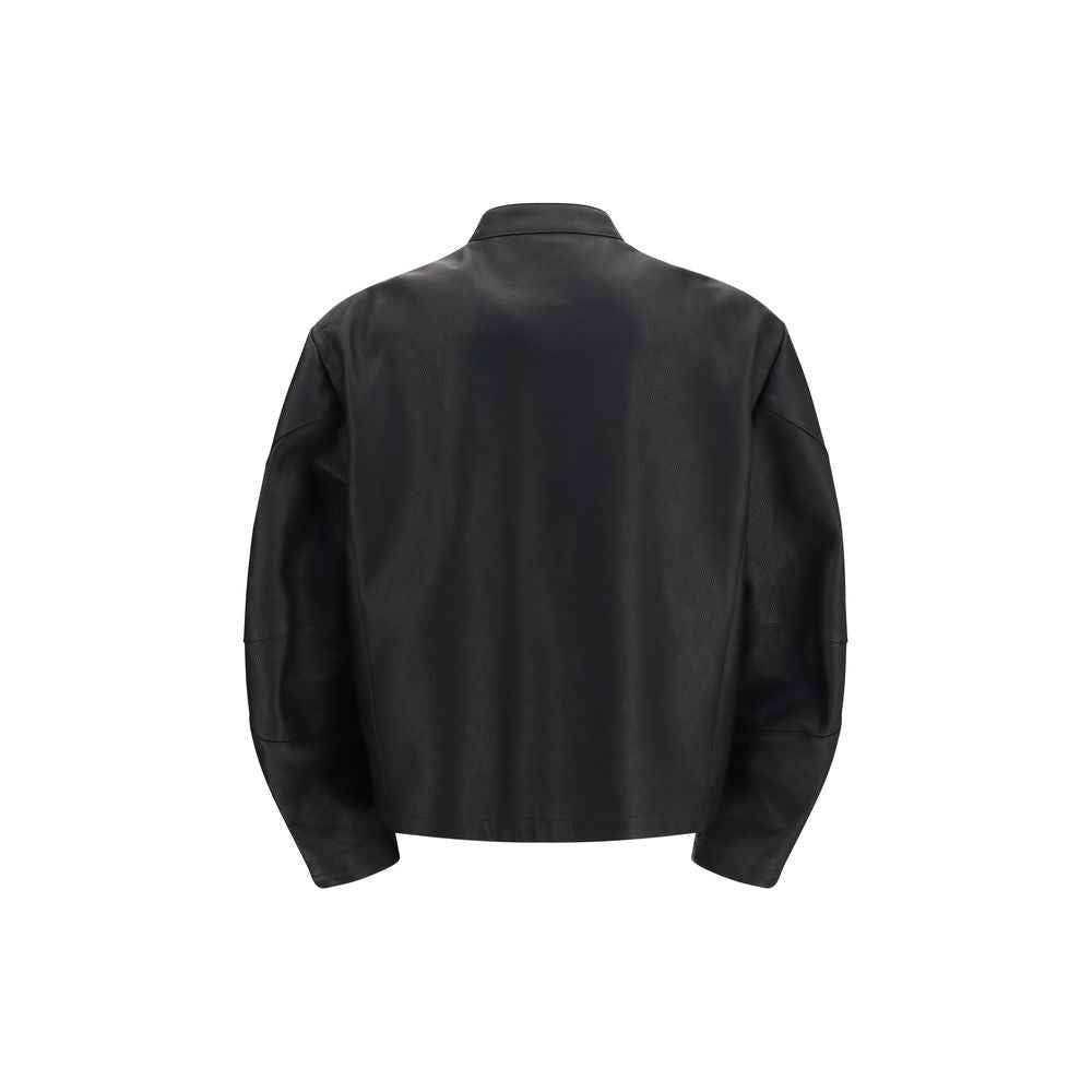 Gucci Black Calf Leather Bos Taurus Biker Jacket