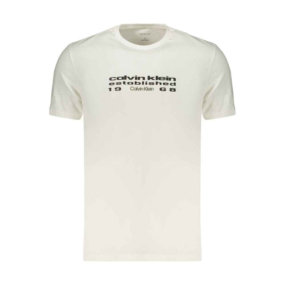 Calvin Klein White Cotton Men's T-Shirt