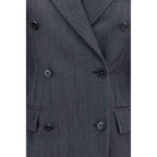 Balenciaga Gray Wool Oves Aries Blazer