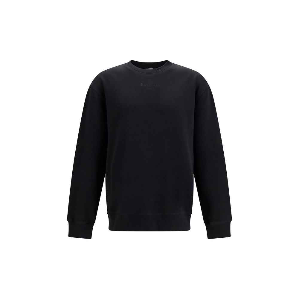 Balmain Black Cotton Sweatshirt