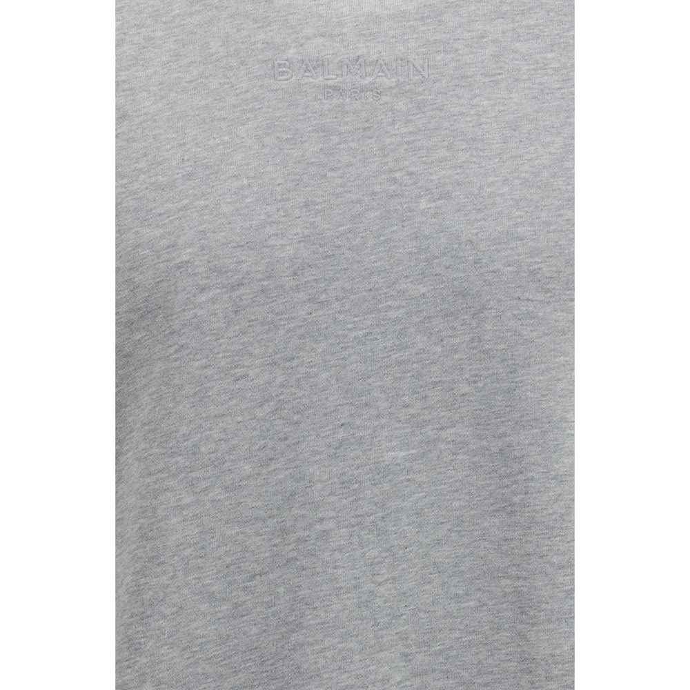 Balmain Gray Cotton Sweatshirt