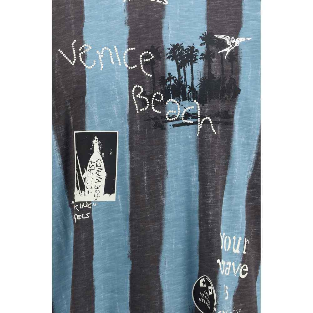 Palm Angels Blue Cotton Sportswear