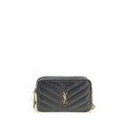 Saint Laurent Black Lamb Ovis Aries Aries Shoulder Bag