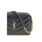Saint Laurent Black Lamb Ovis Aries Aries Shoulder Bag