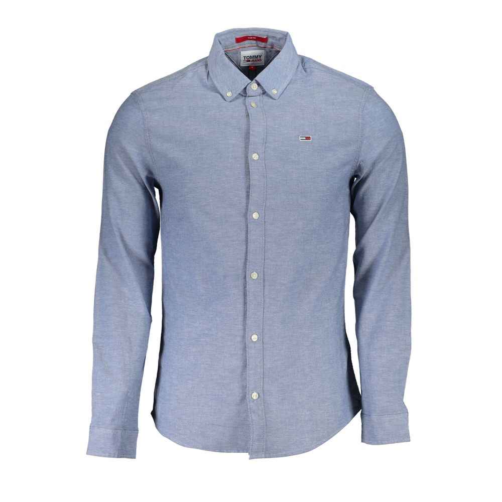 Tommy Hilfiger Blue Cotton Men's Shirt