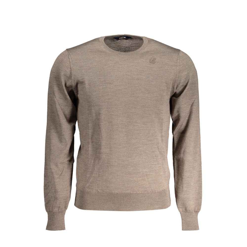 K-WAY Brown Wool Men's Sweater