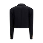 Versace Black Wool Oves Aries Blazer