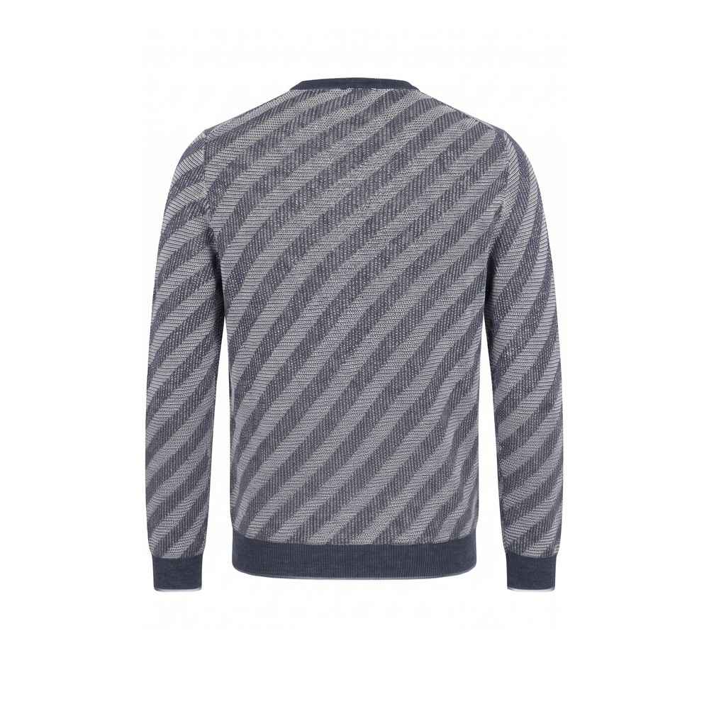 Malo Blue Linen Men Sweater