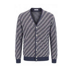 Malo Blue Linen Men Cardigan