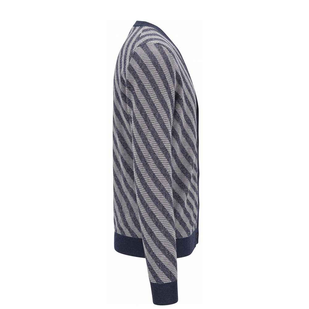 Malo Blue Linen Men Cardigan
