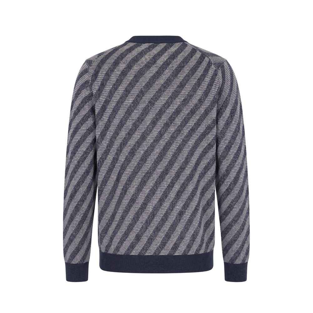 Malo Blue Linen Men Cardigan