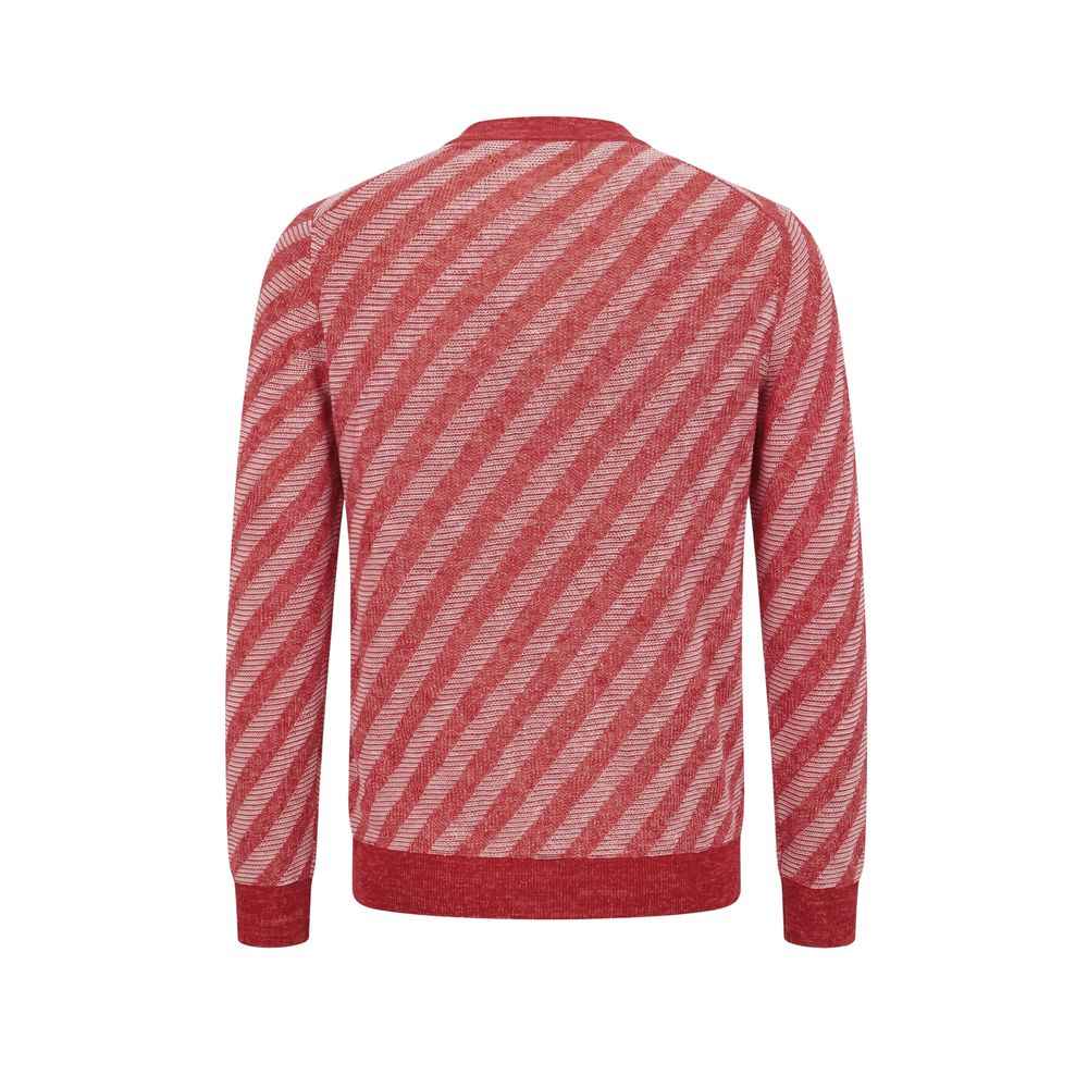 Malo Red Linen Men Cardigan