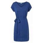 Malo Blue Silk Women Dress
