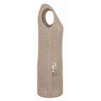 Malo Beige Cotton Women Dress