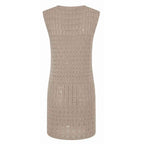 Malo Beige Cotton Women Dress