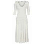 Malo White Cotton Women Dress