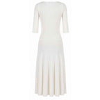 Malo White Cotton Women Dress