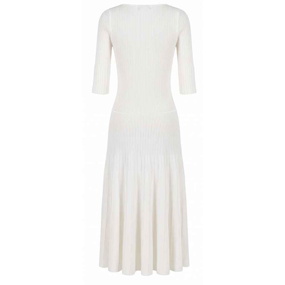 Malo White Cotton Women Dress