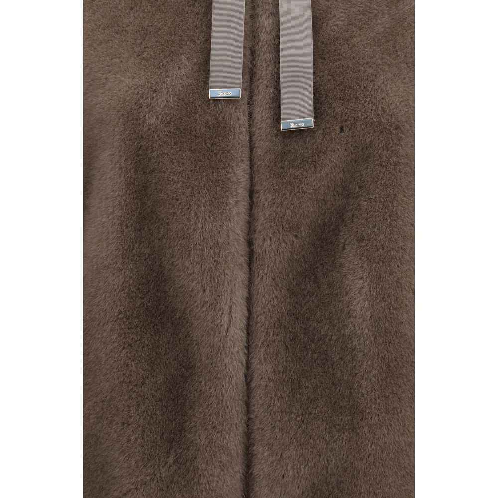 Herno Brown Polyester Full-Length Jacket