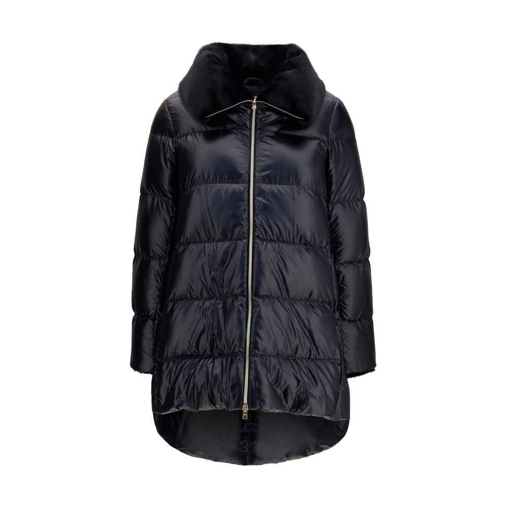 Herno Black Goose Down Full-Length Jacket