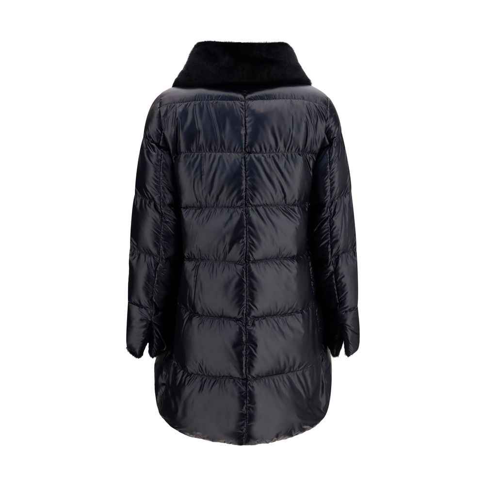 Herno Black Goose Down Full-Length Jacket