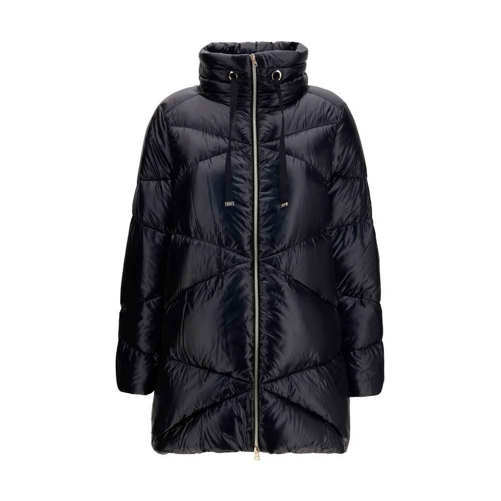 Herno Black Goose Down Full-Length Jacket