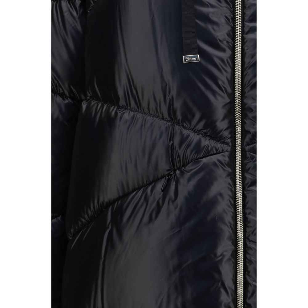 Herno Black Goose Down Full-Length Jacket