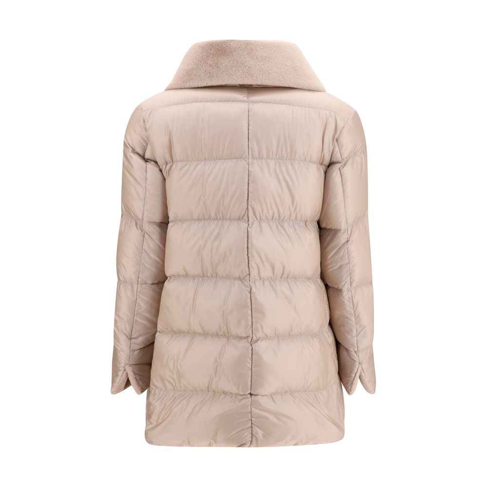 Herno Beige Goose Down Full-Length Jacket