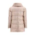 Herno Beige Goose Down Full-Length Jacket