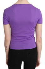 GF Ferre Purple 100% Polyester Short Sleeve Top  Blouse