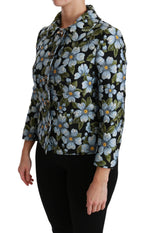 Dolce & Gabbana Multicolor Floral Blazer Coat Polyester Jacket