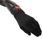 Dolce & Gabbana Gray #DGLovesLondon Embroidered Wool Gloves