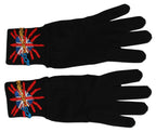Dolce & Gabbana Black #DGLovesLondon Embroidered Wool Gloves