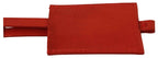 Costume National Red Leather Branded Logo Keyring Keychain