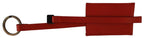 Costume National Red Leather Branded Logo Keyring Keychain
