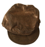 Costume National Brown Newsboy Beret Cabbie Fedora Hat - Maison Luxe
