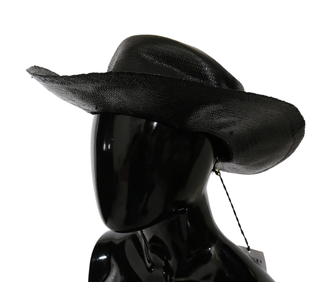 Costume National Black Wide Brim Cowboy Solid Hat - Maison Luxe