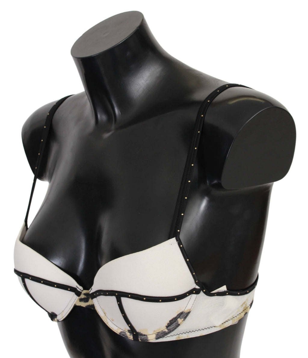 Just Cavalli White Polyester Spandex Push Up Bra Underwear