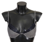 Ermanno Scervino Blue Stripes Lace Reggiseno Bra Underwear