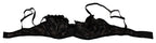 Ermanno Scervino Black Mesh Balconcino Bra Nylon  Underwear