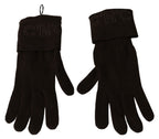 Costume National Brown Wool Knitted One Size Wrist Length Gloves - Maison Luxe