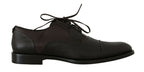 Dolce & Gabbana Brown Leather Laceups Dress Mens Shoes