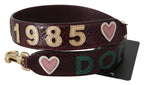 Dolce & Gabbana Bordeaux Exotic Skin Leather Belt Shoulder Strap - Maison Luxe